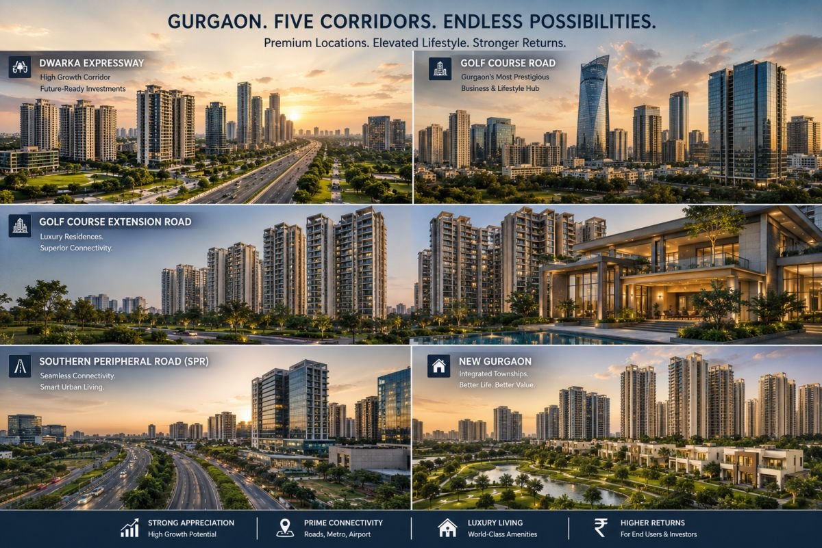 Best residential corridors in Gurgaon for buying property