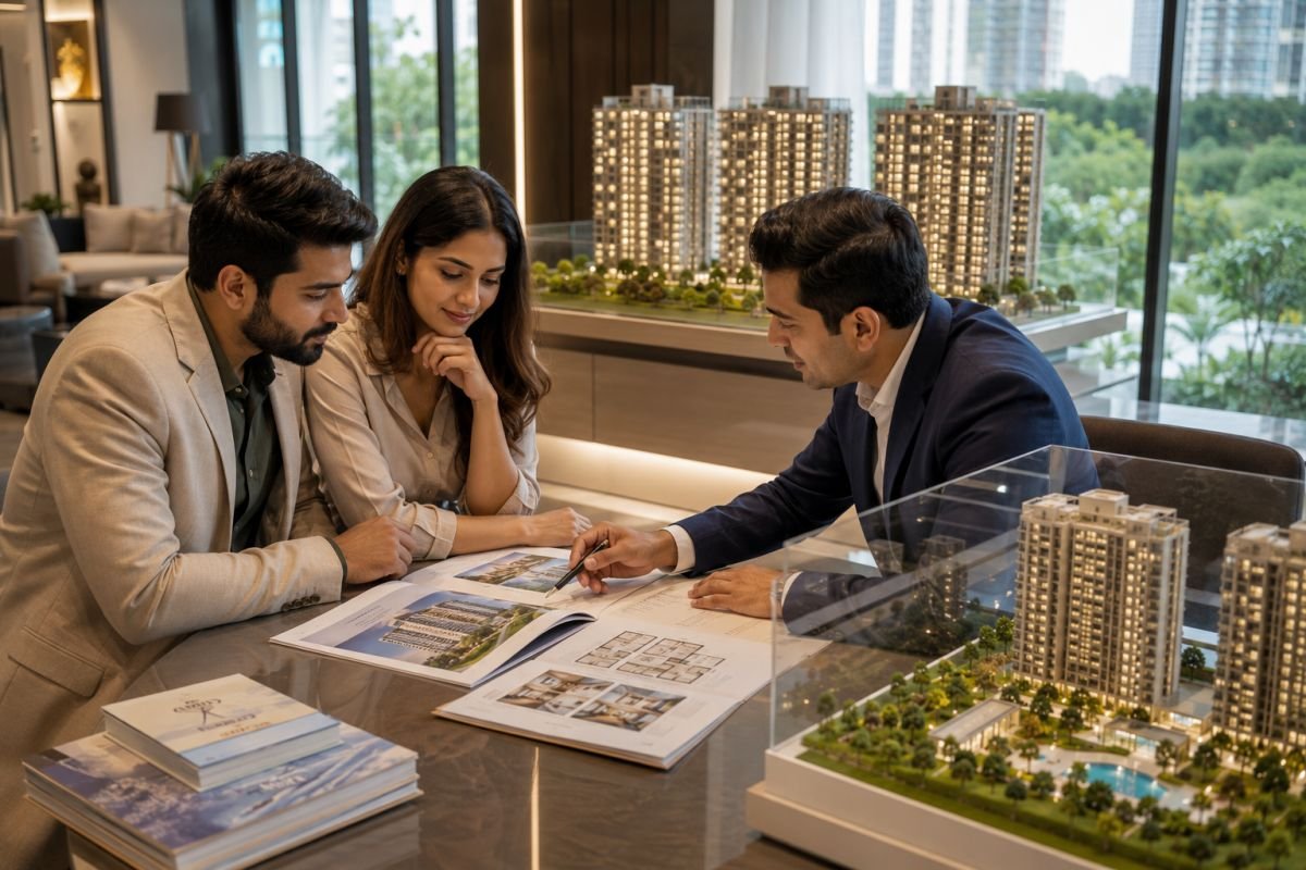Homebuyer comparing Sobha and Godrej residential projects