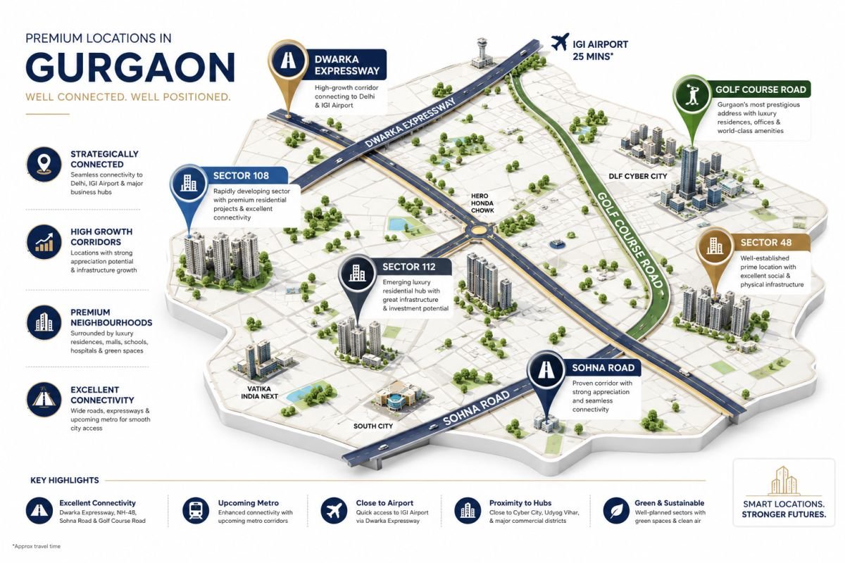 Experion projects across Gurgaon including Dwarka Expressway and Golf Course Road
