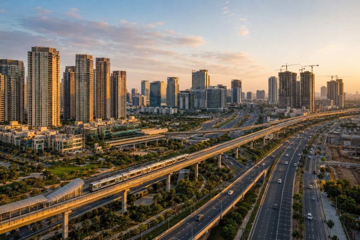 Future infrastructure growth around Indiabulls Estate & Club Sector 104