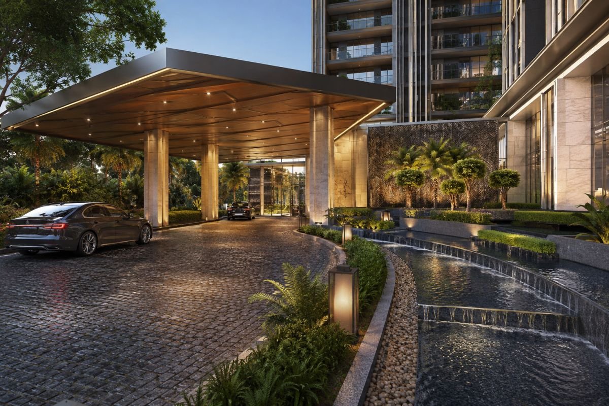 Grand entrance and arrival experience at Godrej Miraya Gurgaon
