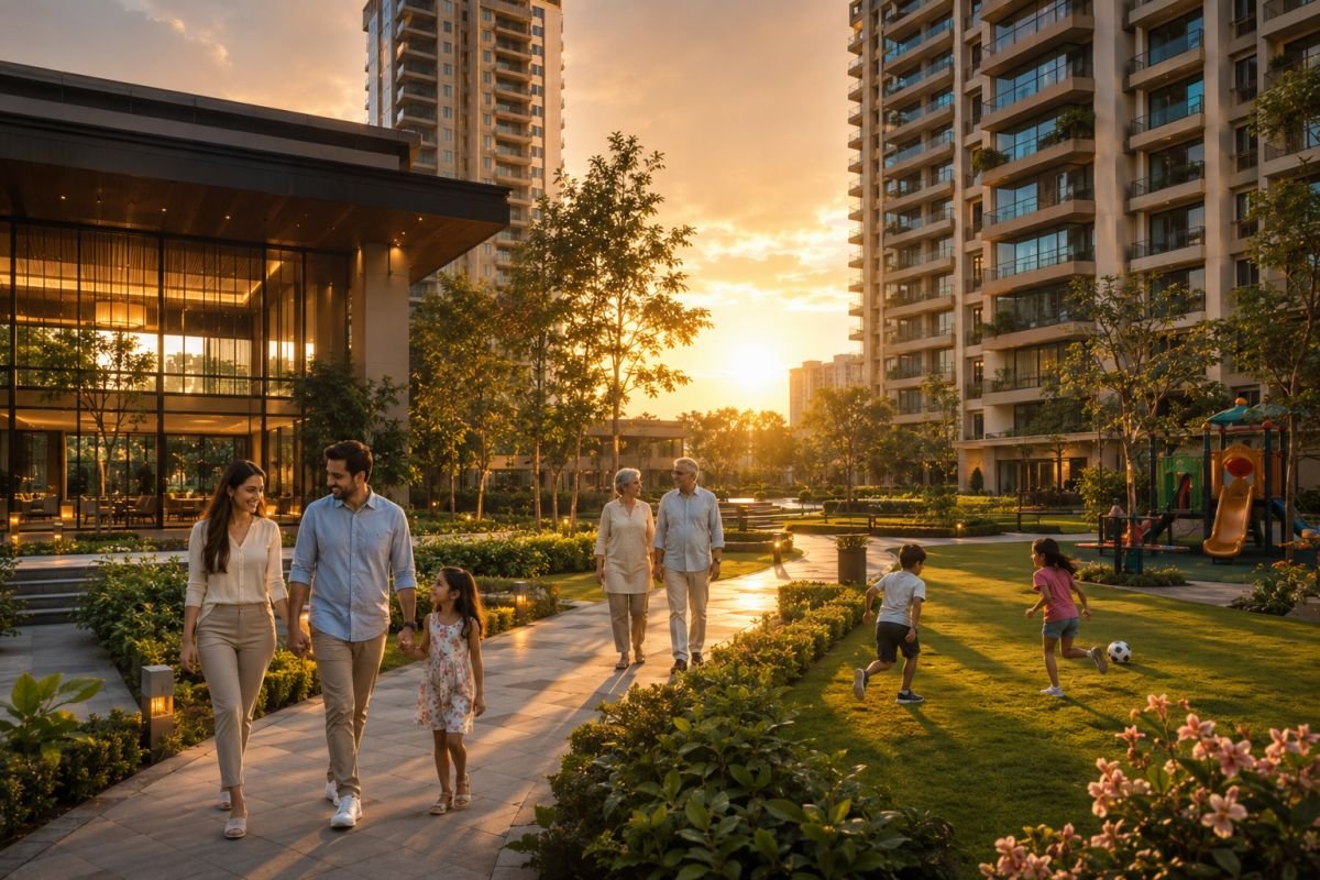 Family enjoying luxury lifestyle in a premium residential community