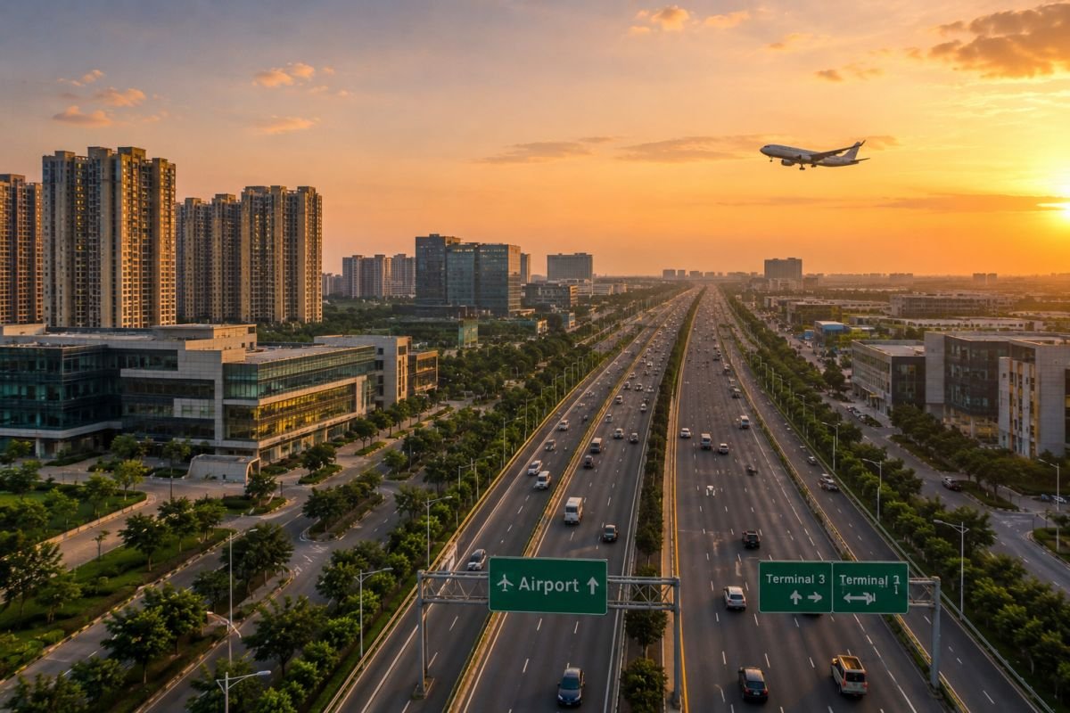 IGI Airport connectivity from Emaar Serenity Hills Gurgaon