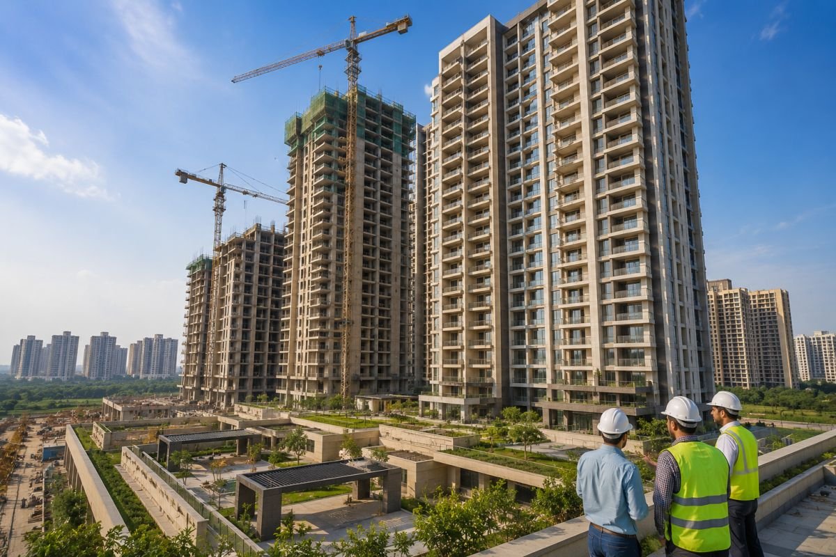 Construction progress of Indiabulls Estate & Club Gurgaon