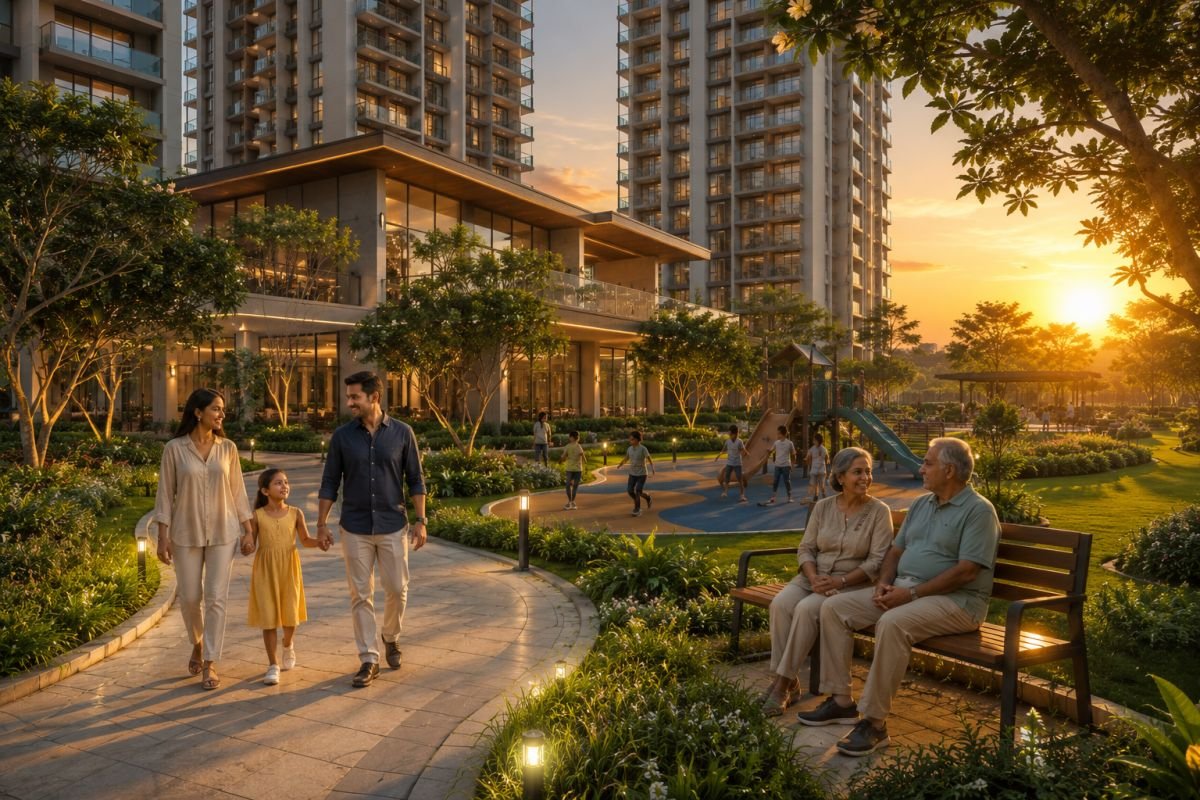 Families enjoying premium lifestyle at Indiabulls Estate & Club