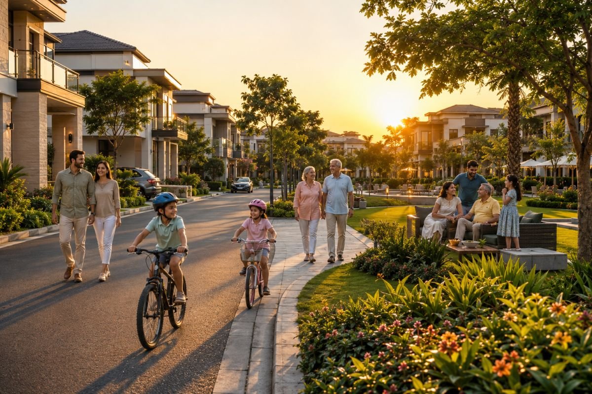 Families enjoying luxury lifestyle at Emaar Serenity Hills