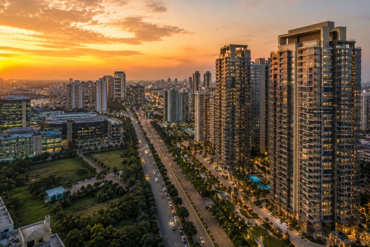 Luxury residential projects in Gurgaon with modern skyline