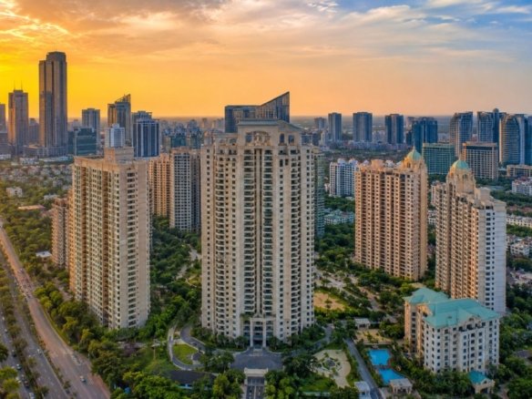 Luxury real estate skyline in Gurgaon highlighting premium residential developments in 2026
