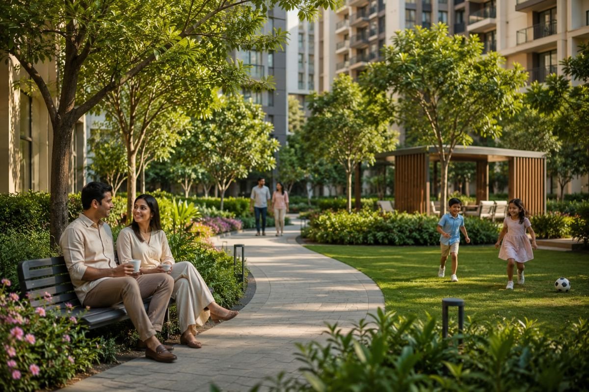 Modern luxury lifestyle in Gurgaon with green open spaces