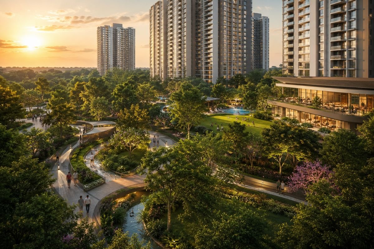 Nature-centric luxury homes in Gurgaon surrounded by lush greenery