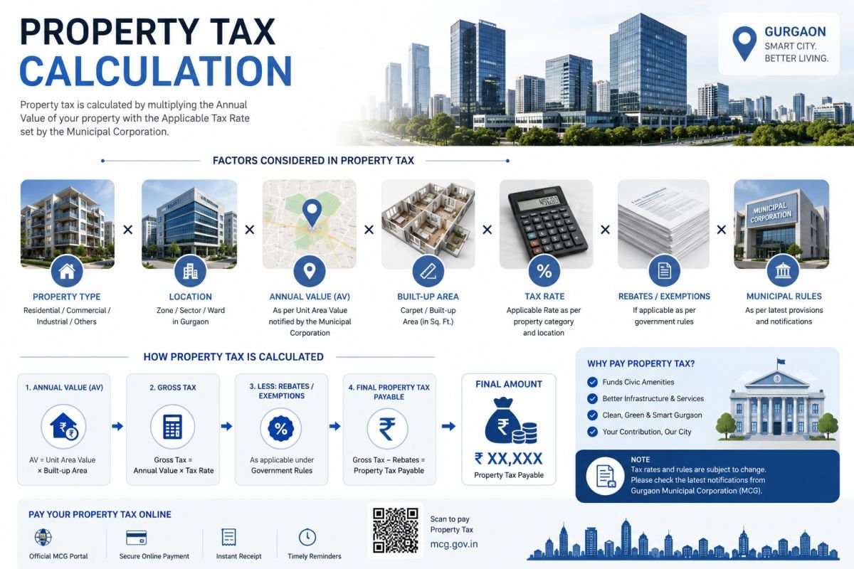 Factors affecting property tax calculation in Gurgaon
