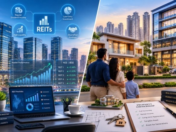 REITs vs direct property investment in India comparison