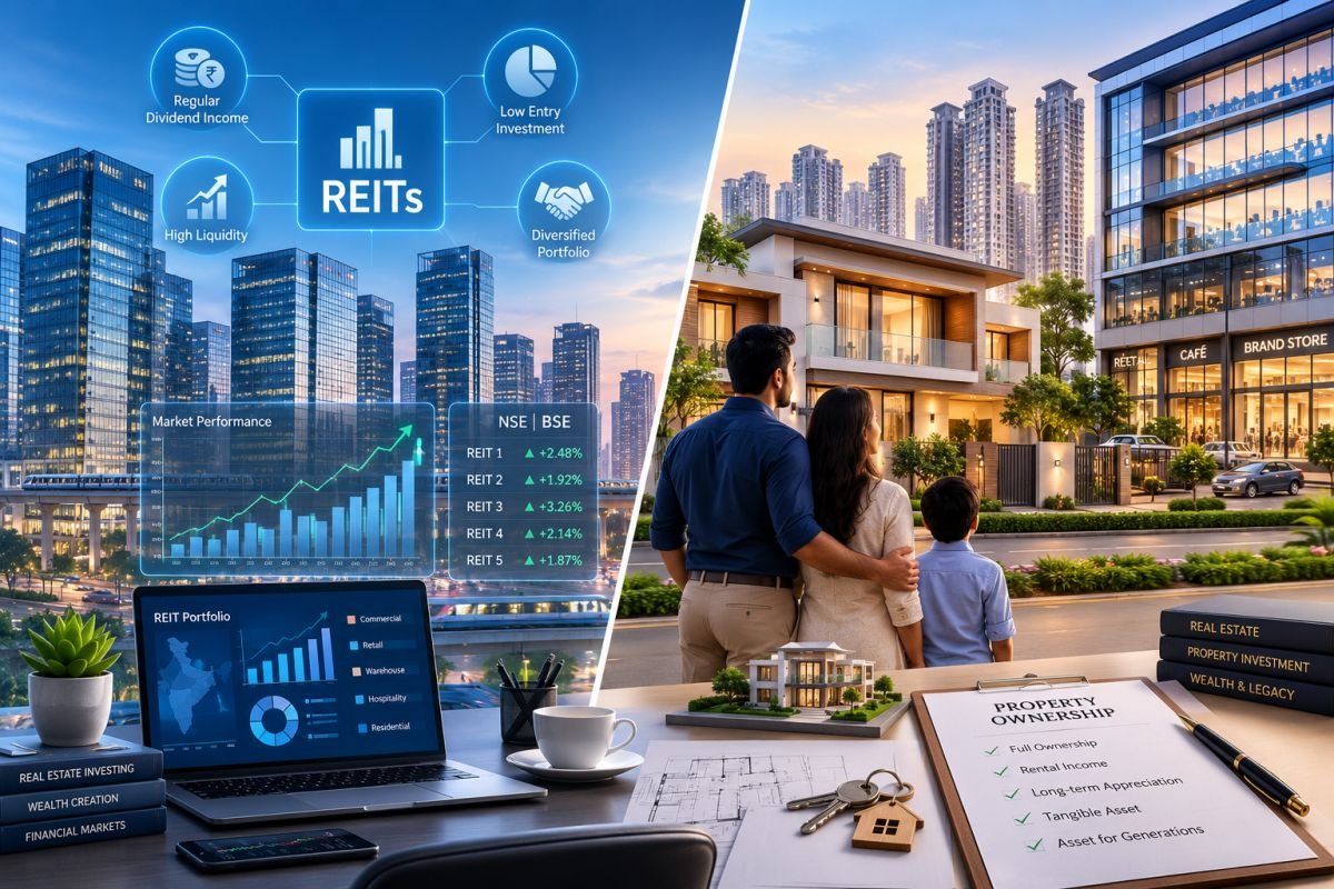 REITs vs direct property investment in India comparison