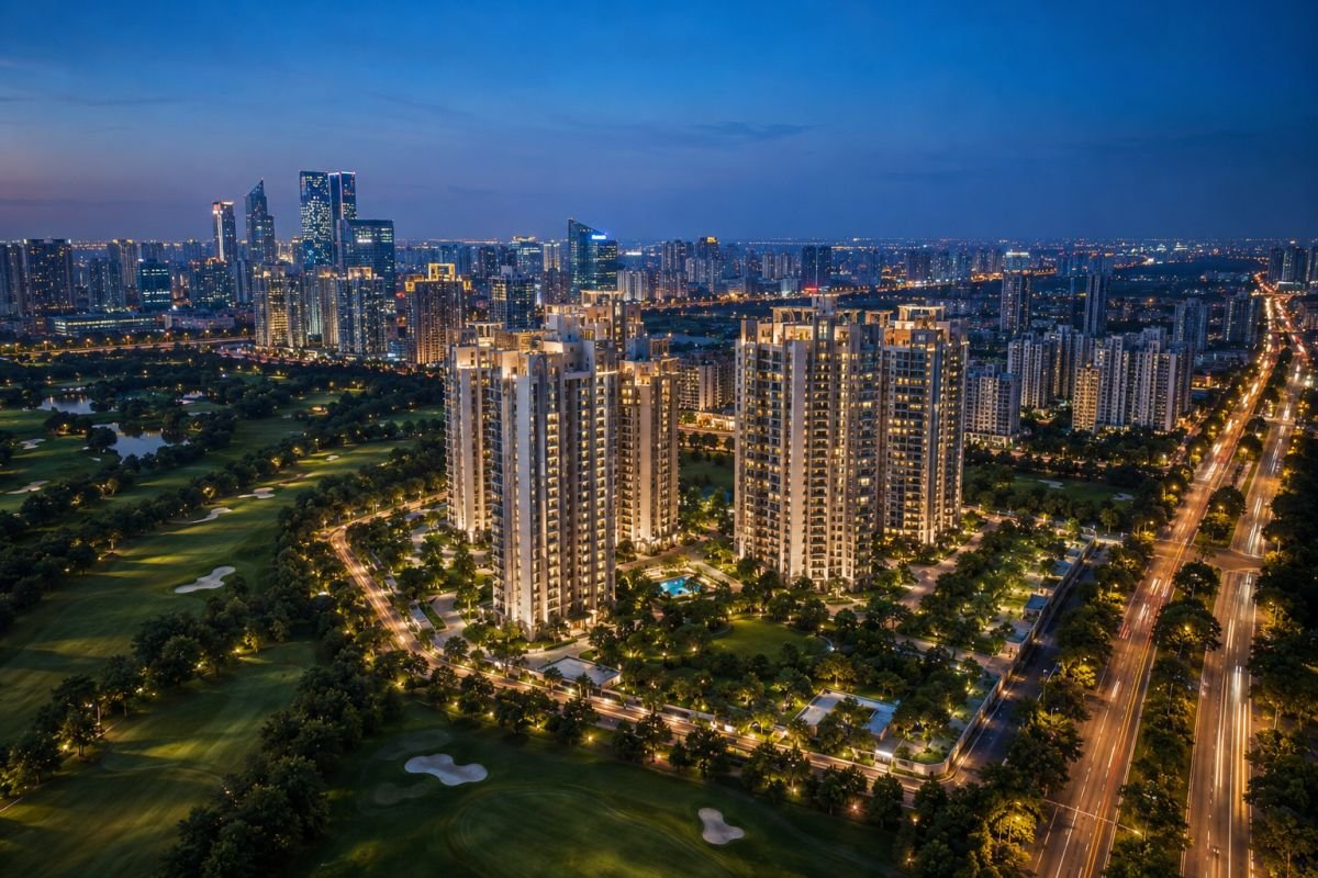 Evening skyline of Smartworld The Edition Sector 66 Gurgaon