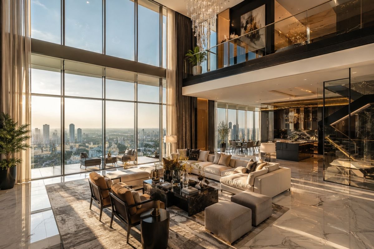 Luxury Sky Villa interior at Smartworld The Edition