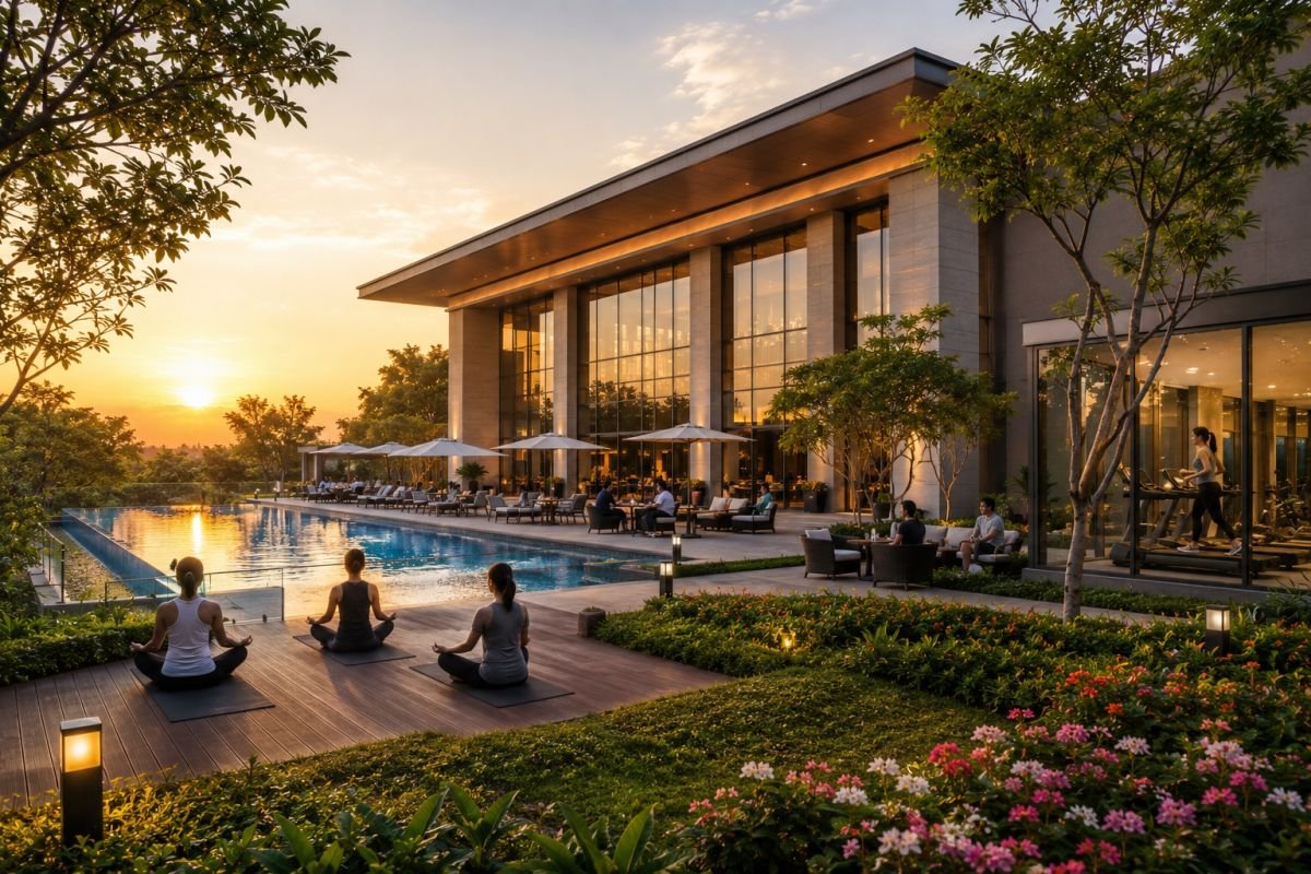 Luxury clubhouse and wellness amenities at Sobha Aranya