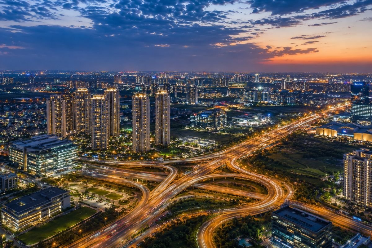 New Gurgaon skyline around Sobha Aranya Sector 80
