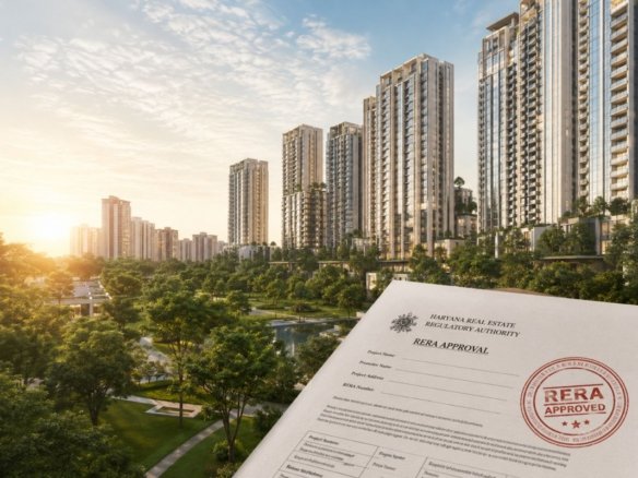 Sobha Aranya luxury residential towers in Sector 80 Gurgaon with RERA and legal verification concept