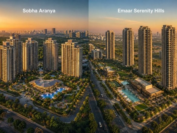 Sobha Aranya vs Emaar Serenity Hills luxury residential comparison in Sector 80 Gurugram