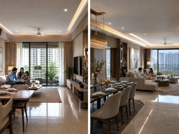 3 BHK vs 4 BHK Gurgaon apartment comparison