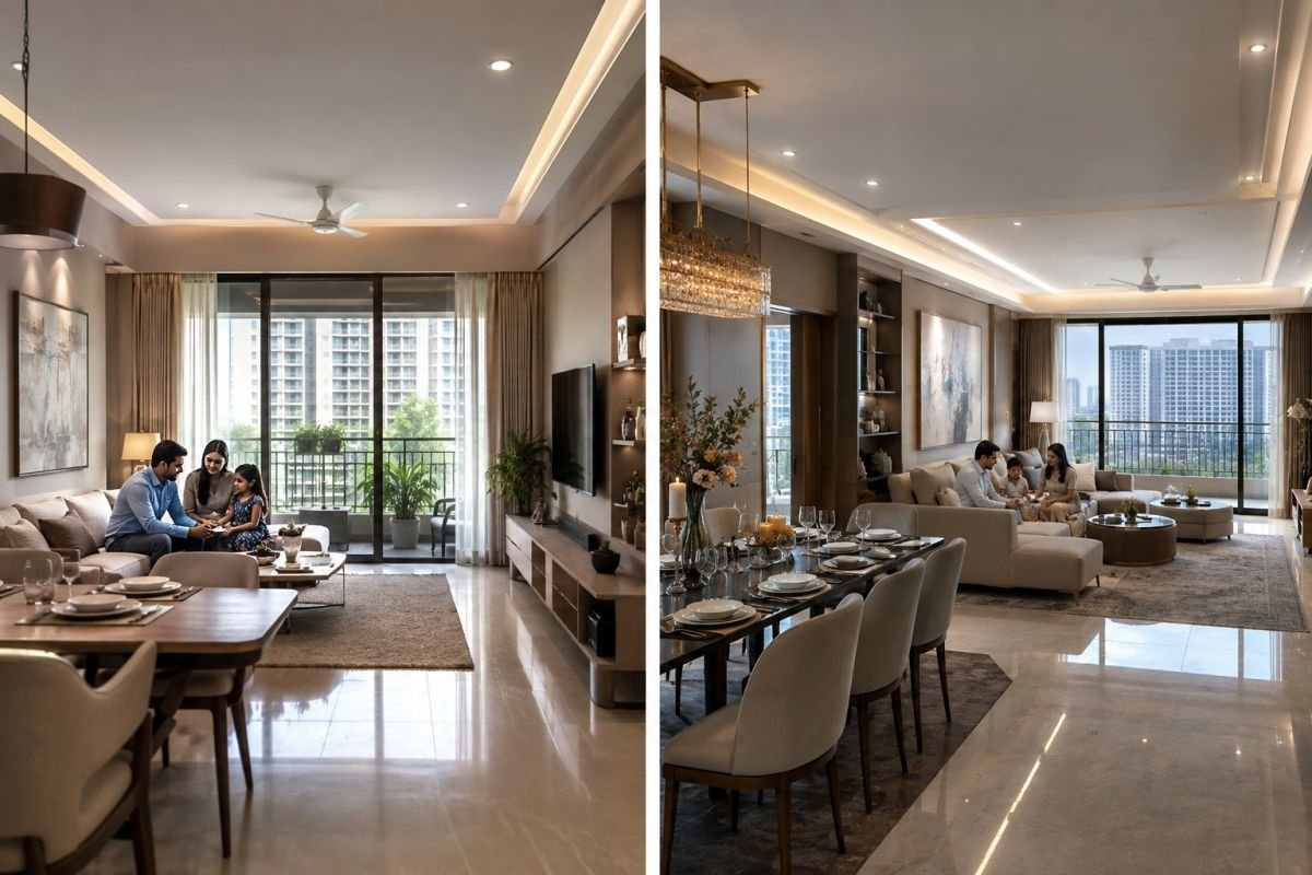 3 BHK vs 4 BHK Gurgaon apartment comparison