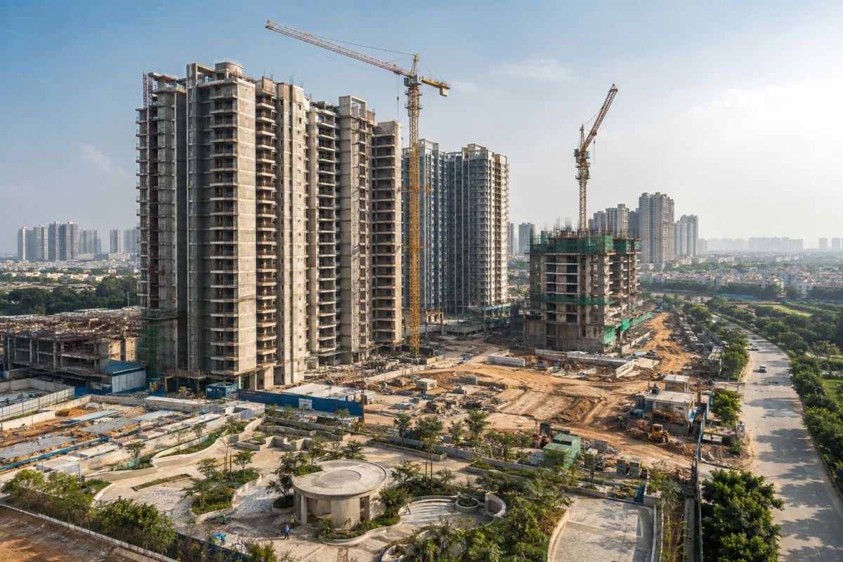 DLF The Arbour Gurgaon construction progress and residential development