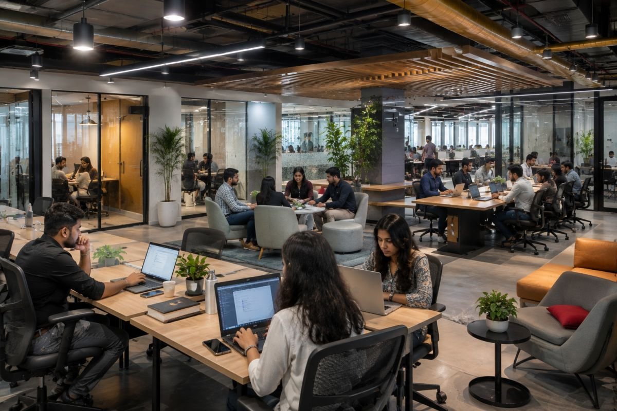 Flexible coworking office space in Gurgaon commercial buildings, Gurgaon Office Leasing Trends