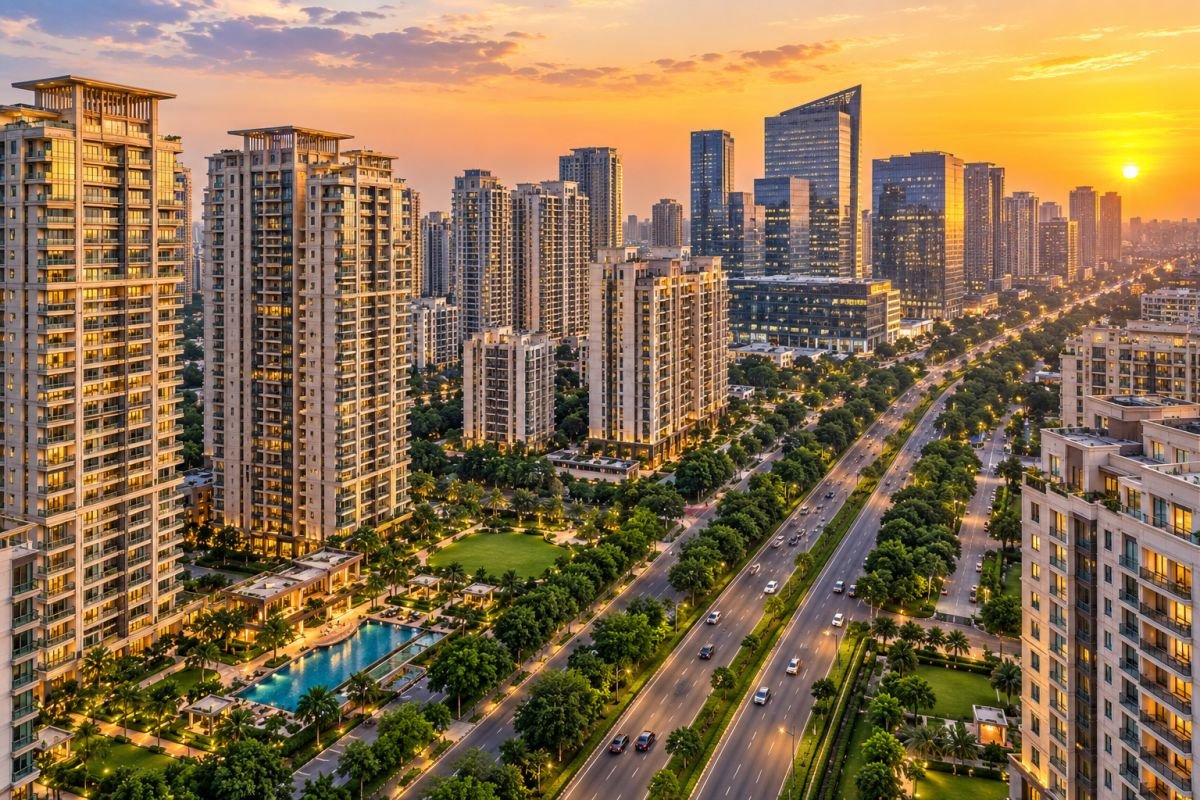 Luxury residential towers on Golf Course Road Gurgaon