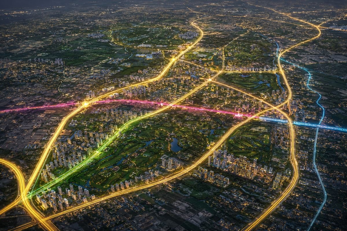 Major institutional investment corridors across Gurgaon