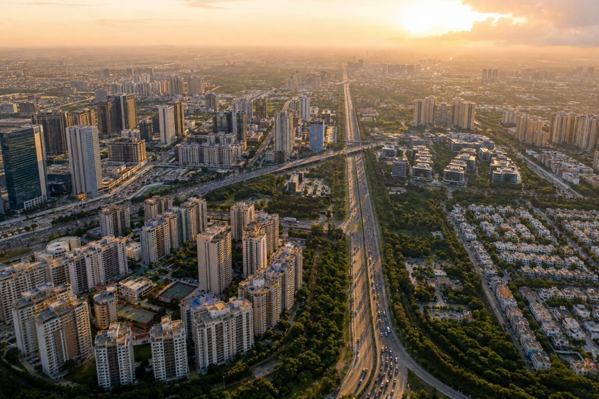 Gurgaon property price comparison across Golf Course Road, Dwarka Expressway and SPR