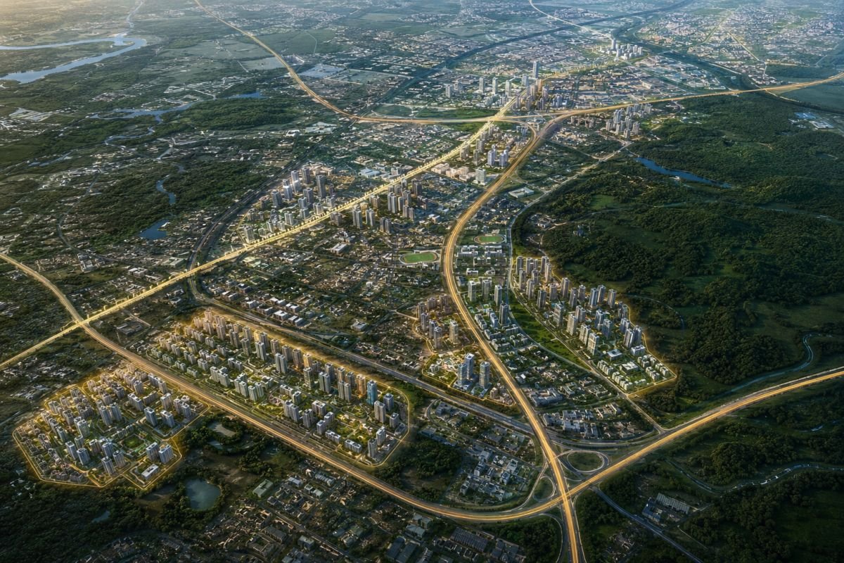 Major investment corridors in Gurgaon including Dwarka Expressway, SPR, Golf Course Extension Road and New Gurgaon
