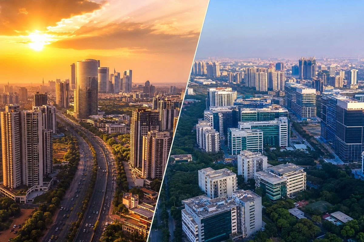 Gurgaon vs Hyderabad property investment comparison in 2026