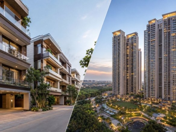 Independent floors vs high-rise apartments in Gurgaon