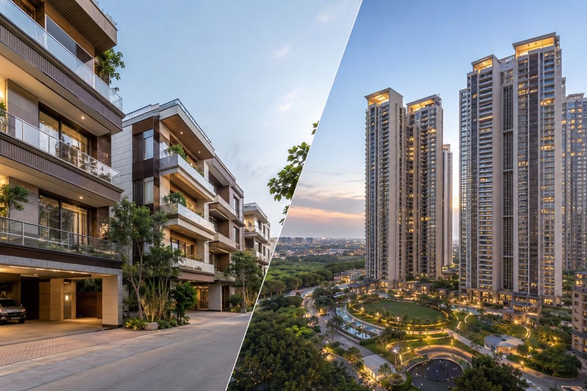 Independent floors vs high-rise apartments in Gurgaon