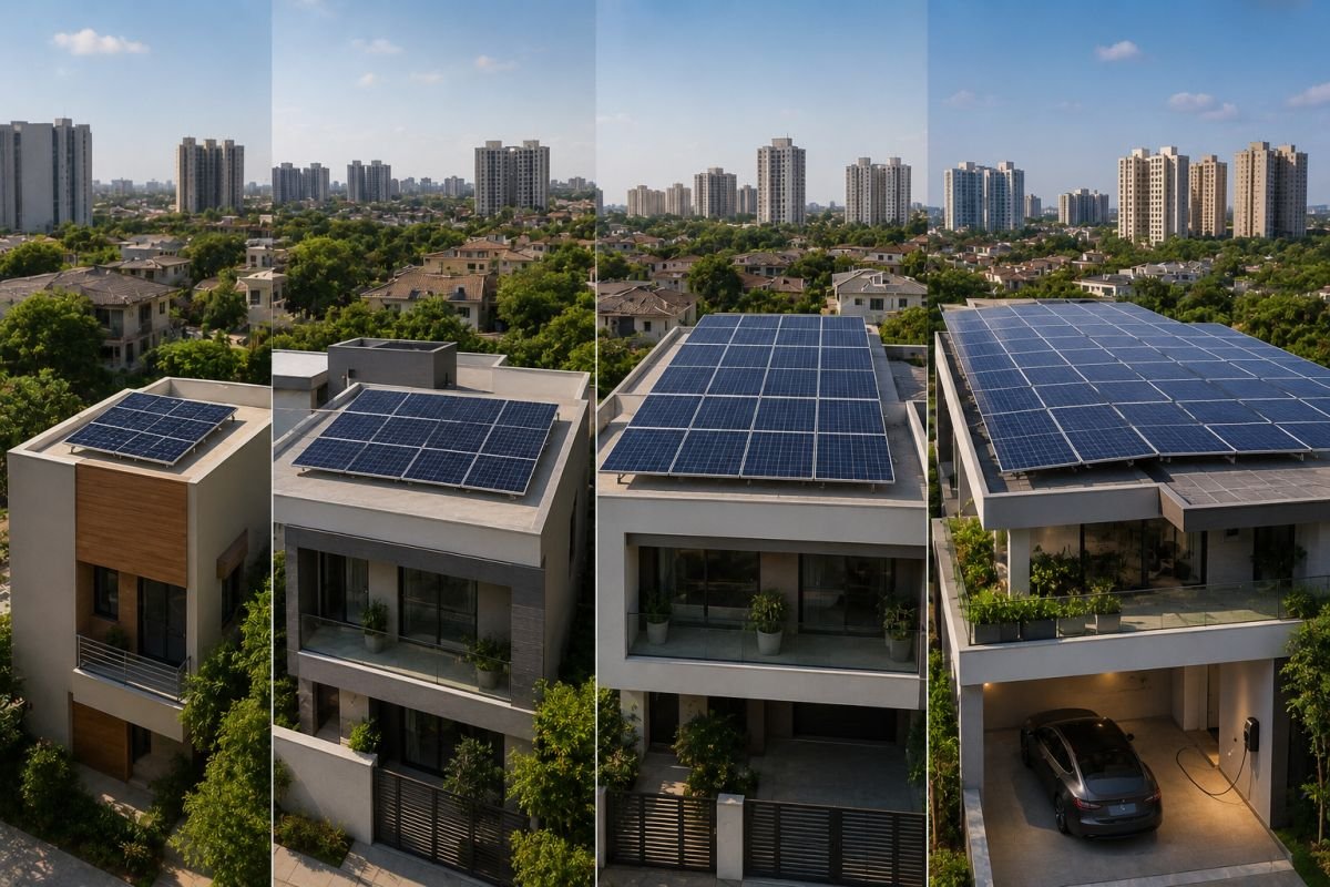 Different rooftop solar system sizes for Gurgaon homes