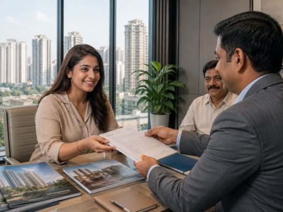 Woman buyer saving stamp duty on property purchase in Gurgaon Haryana