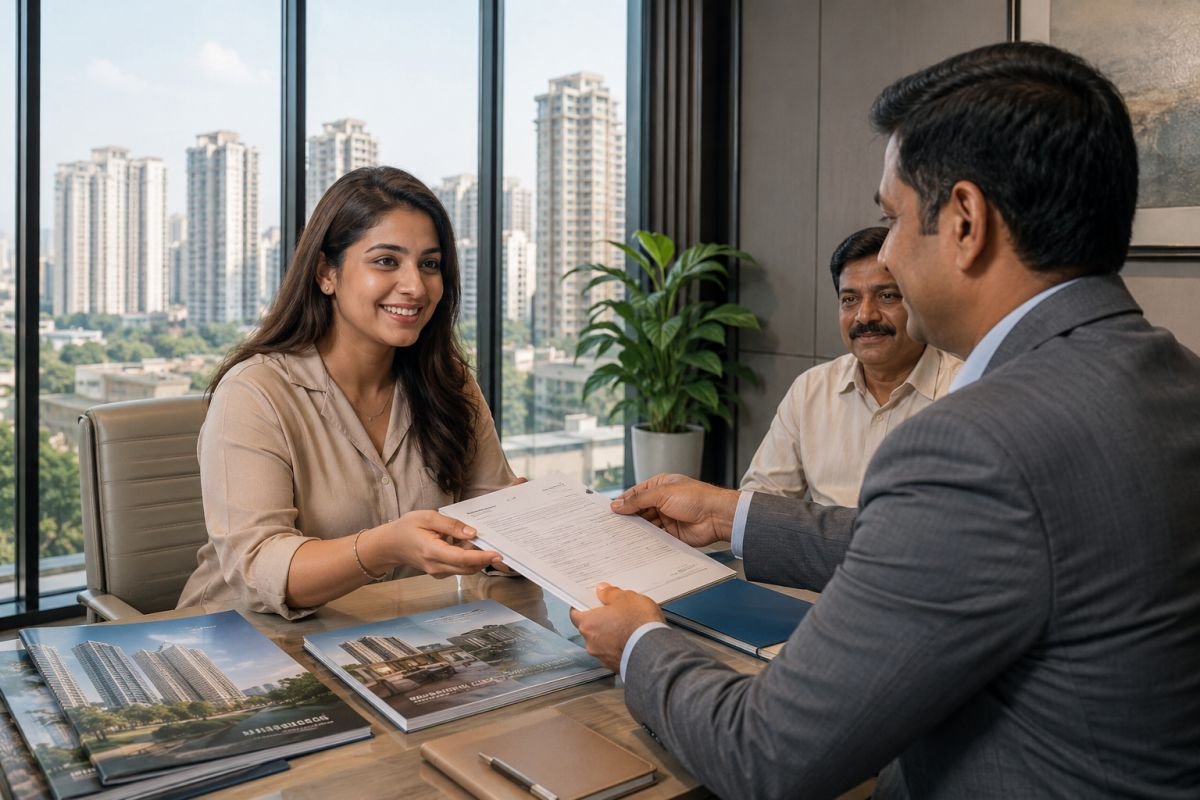 Woman buyer saving stamp duty on property purchase in Gurgaon Haryana