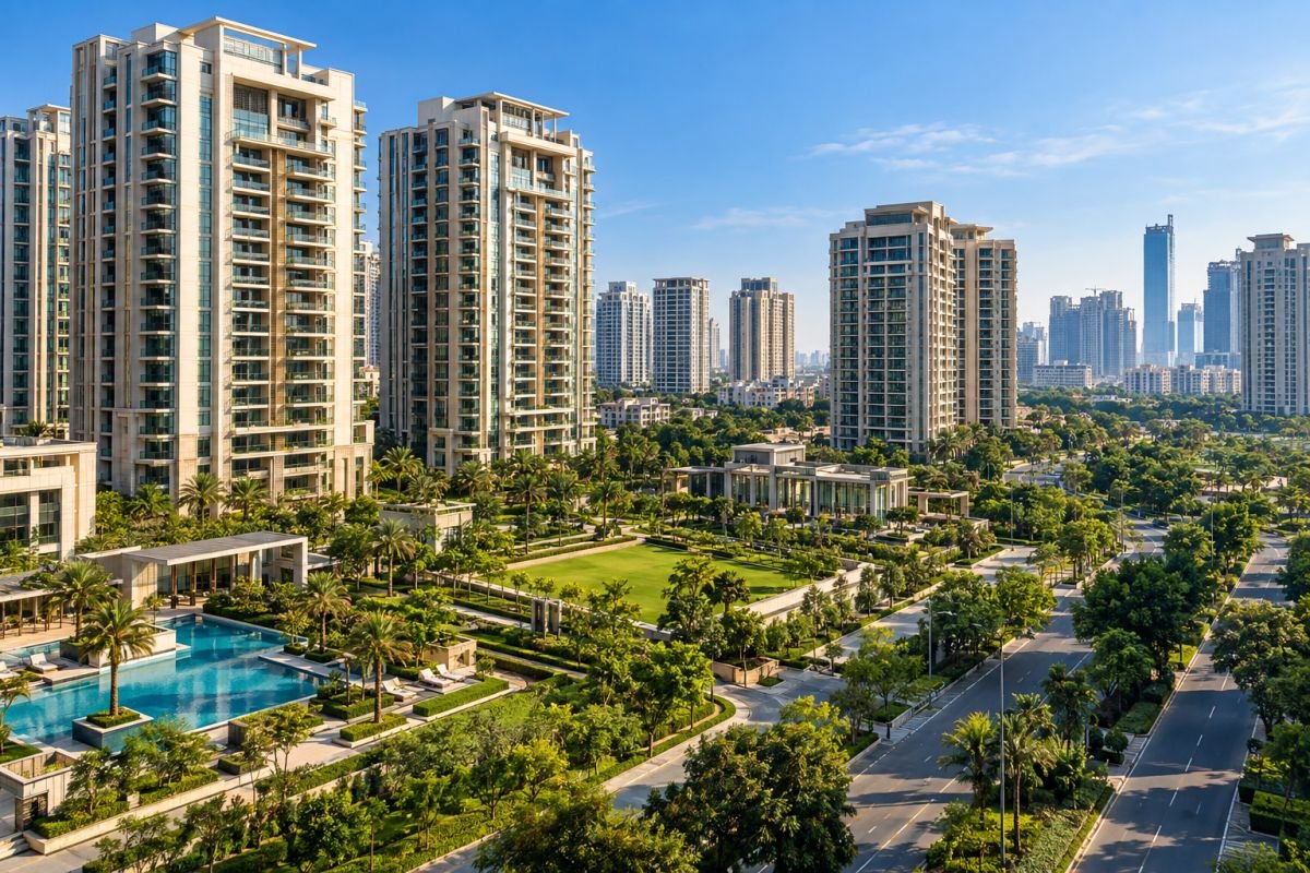 DLF luxury residential projects on Golf Course Road Gurgaon, Golf Course Road Builders Compared