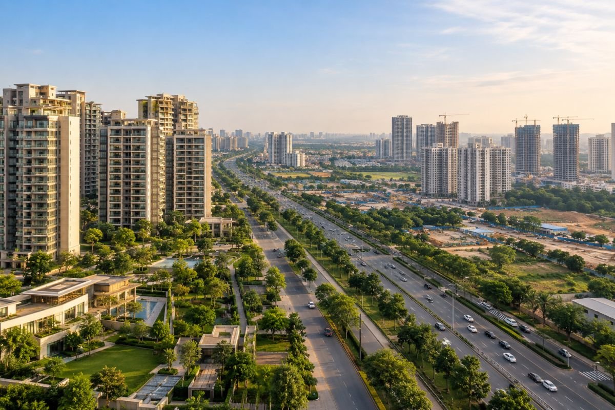 Golf Course Extension Road and SPR property price comparison