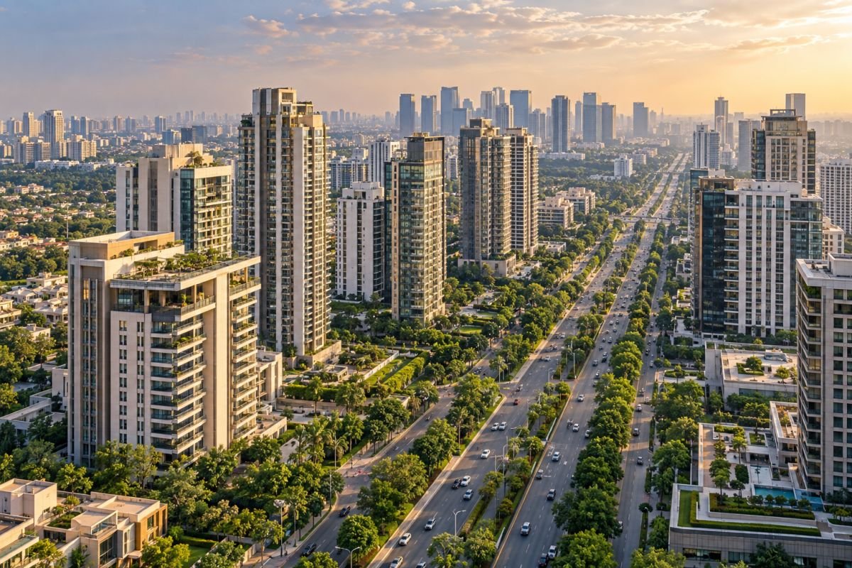 Golf Course Road builders and luxury residential towers in Gurgaon