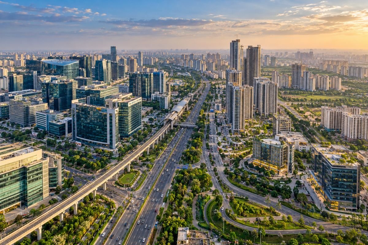 Cyber City vs Golf Course Extension Road office investment comparison