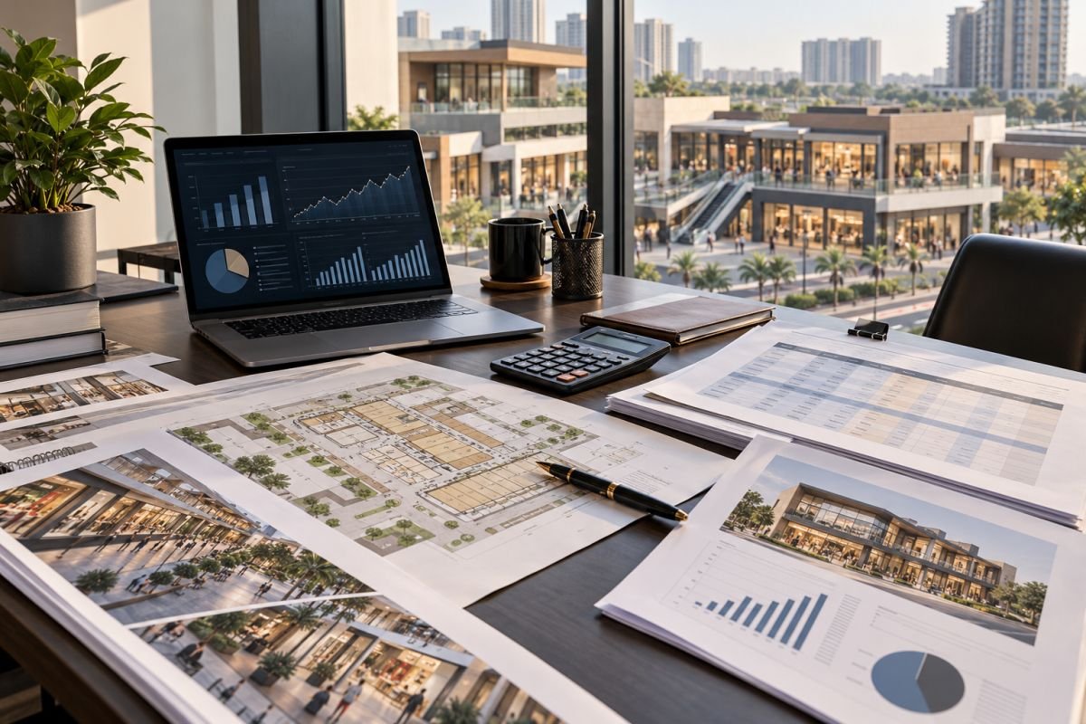Commercial property investment analysis of acquisition cost, rental income and net yield