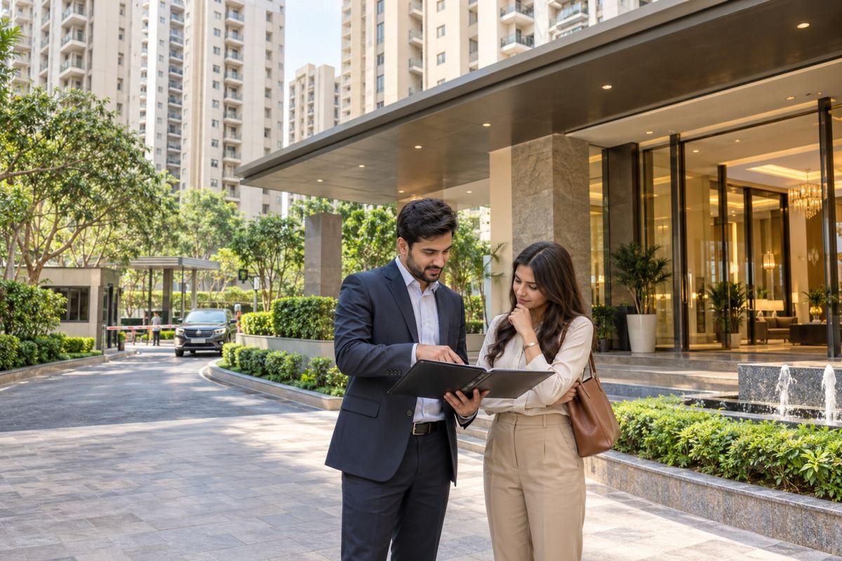 Residential apartment entrance and common areas for property inspection in Sector 102 Gurgaon