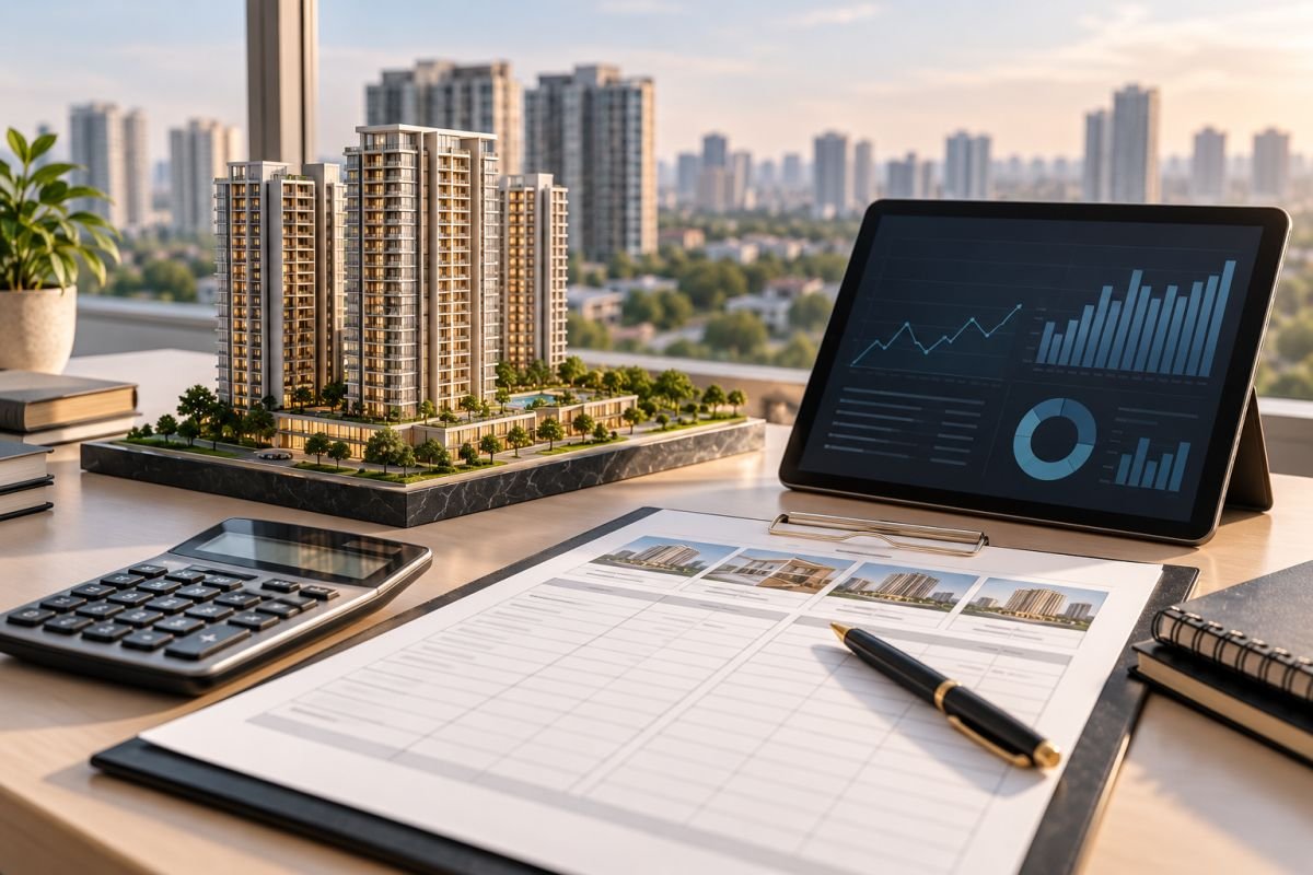 Luxury residential property investment comparison of apartment prices, rental yield and ownership costs in Gurgaon