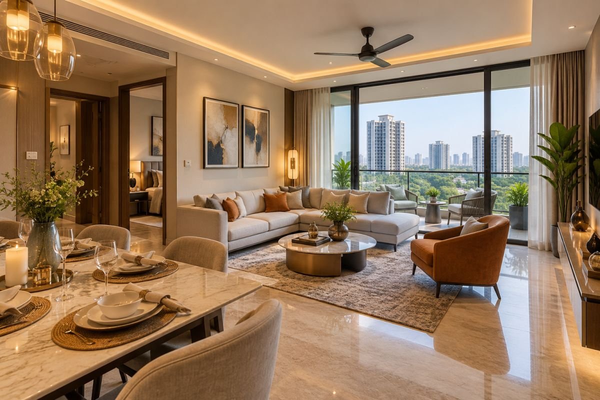 Apartment layout efficiency and balcony space in premium Gurgaon housing
