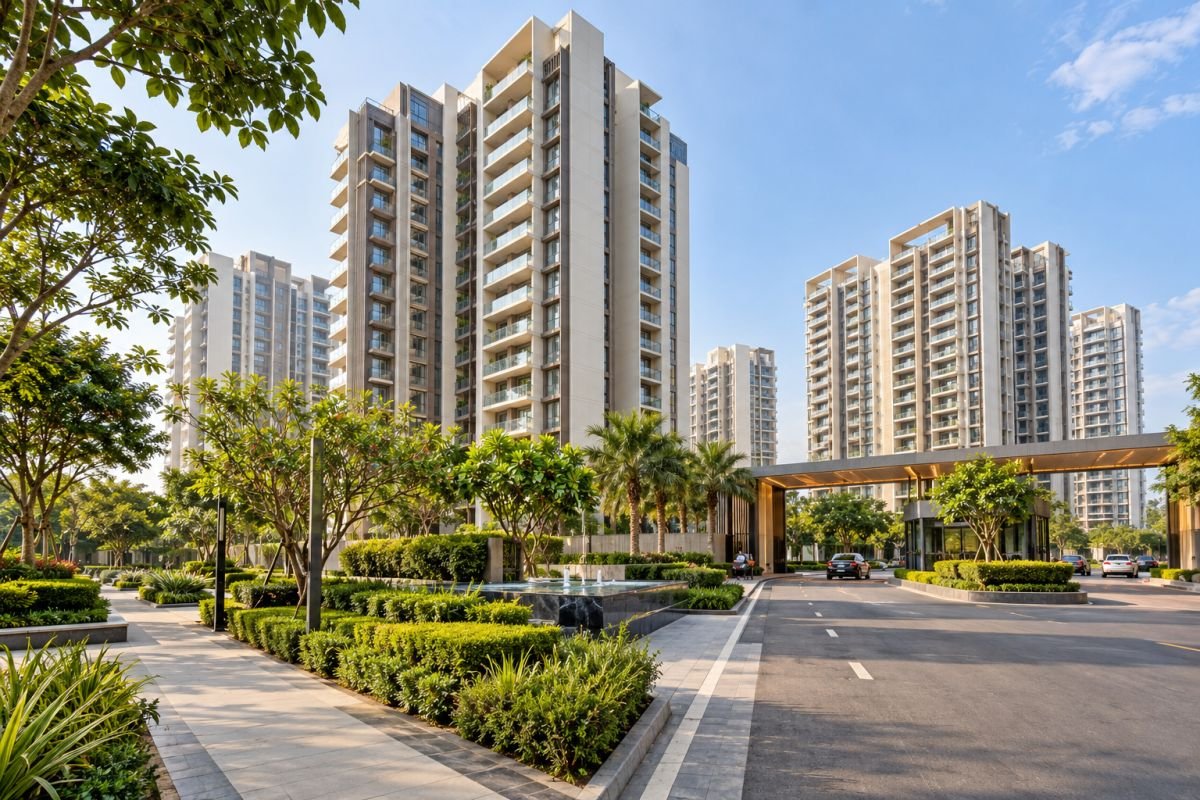 Modern high-rise residential apartments representing housing options in Sector 102 Gurgaon
