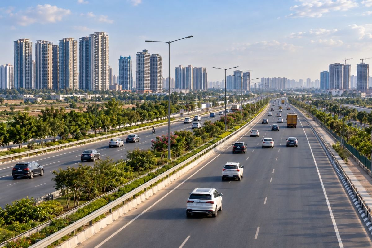 Dwarka Expressway road connectivity near Sector 102 Gurgaon residential corridor