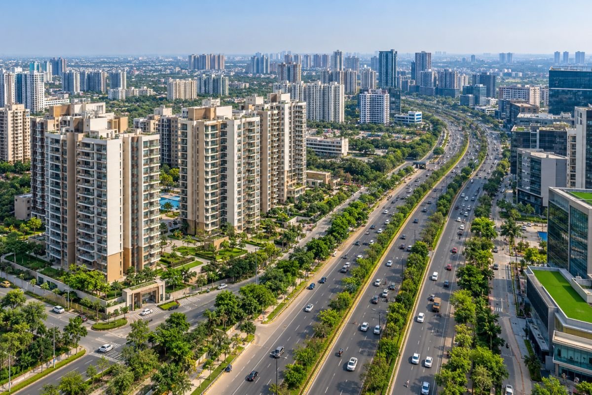 Residential developments and road connectivity near Southern Peripheral Road in Sector 69 Gurgaon