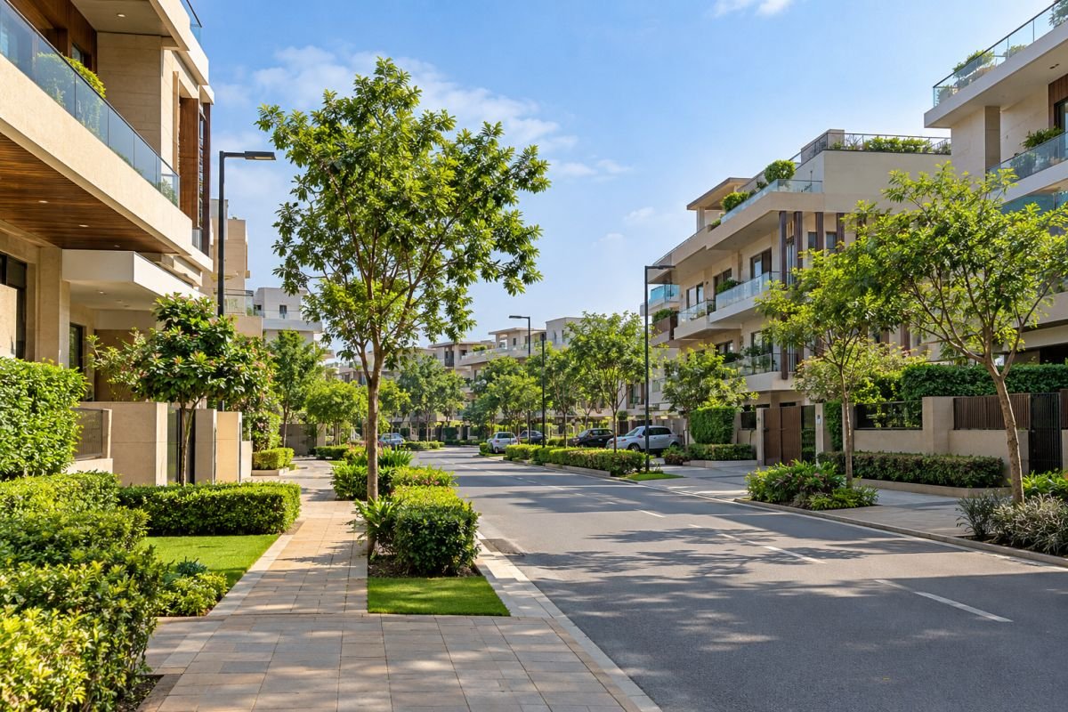 Residential streetscape representing the Sector 93 New Gurgaon residential environment