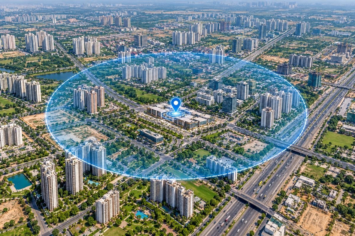 Illustrative residential catchment around Smarr Realty Vista Corner in Sector 89 Gurgaon
